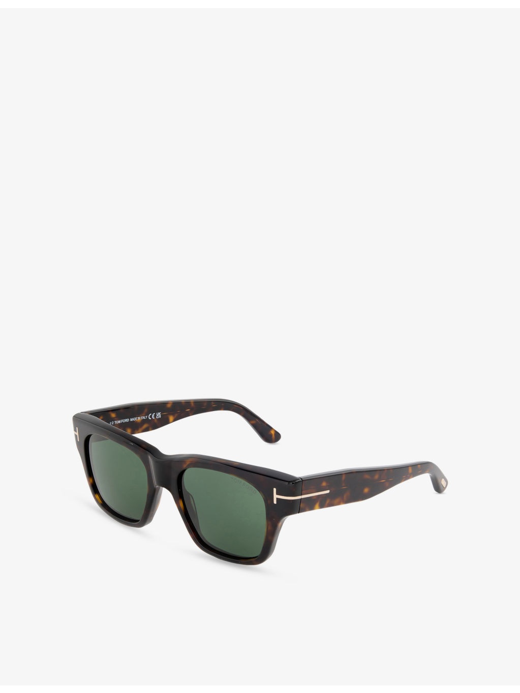TF1284 52N Marlon Square-Frame Tortoiseshell Acetate Sunglasses - 3