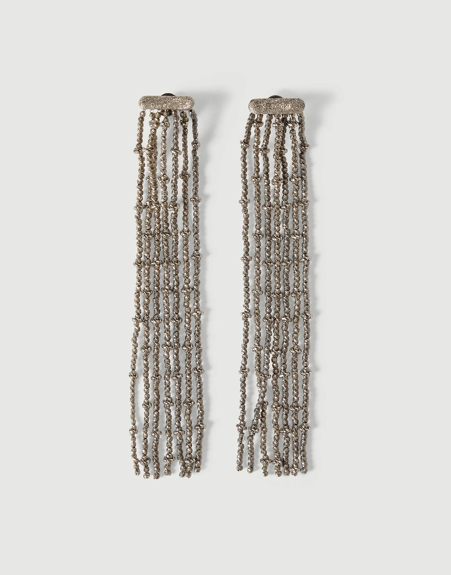 Frayed earrings in Sterling Silver - 1