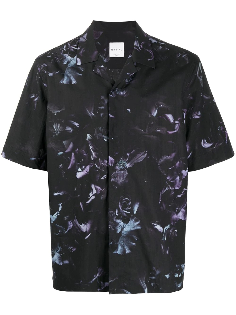 floral print short-sleeved shirt - 1