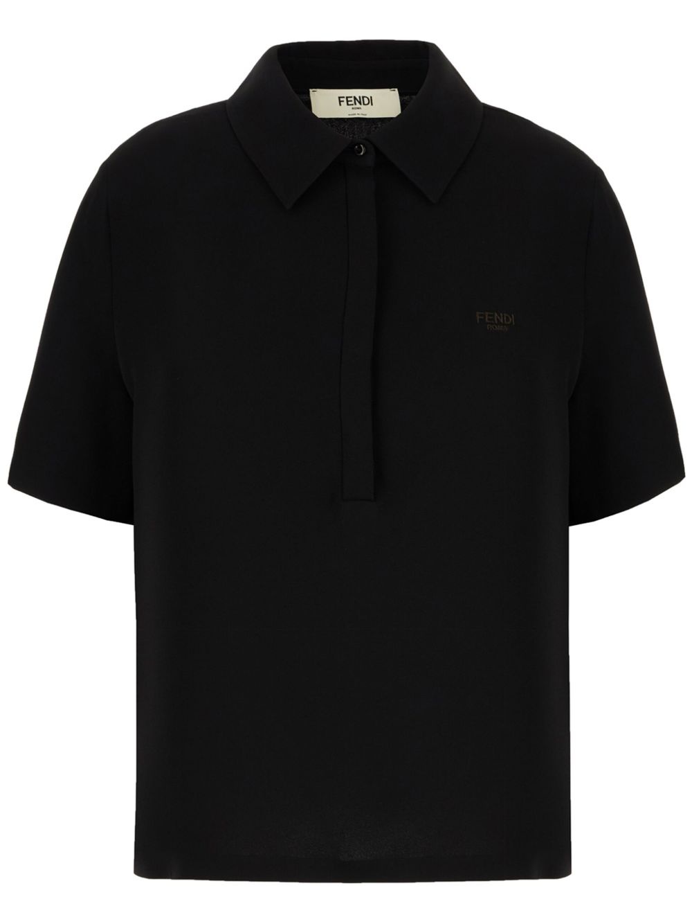silk polo top - 1