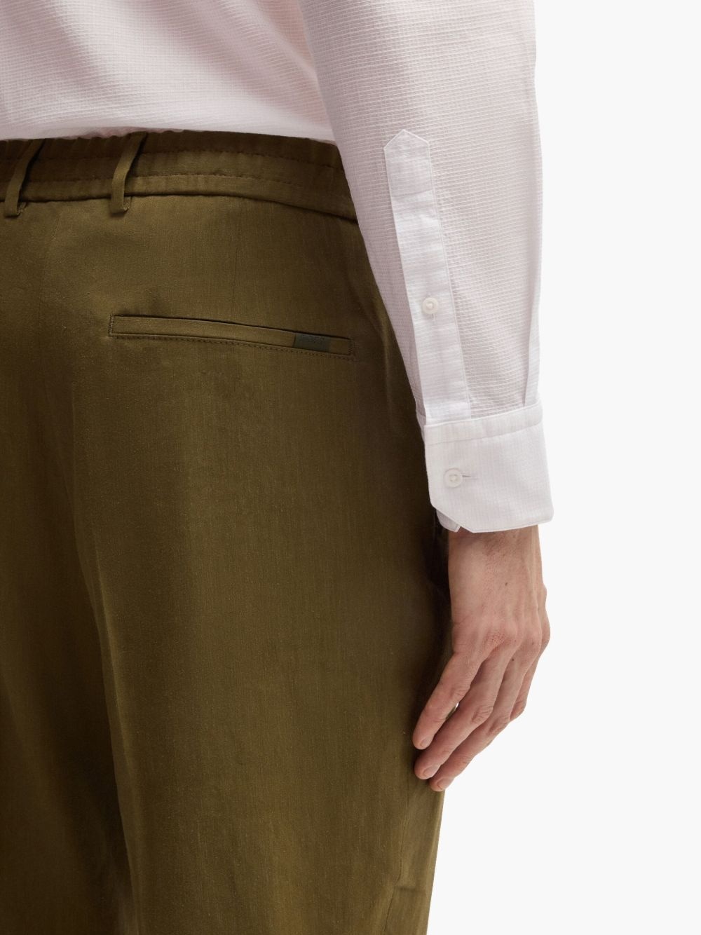 drawstring straight-leg trousers - 5
