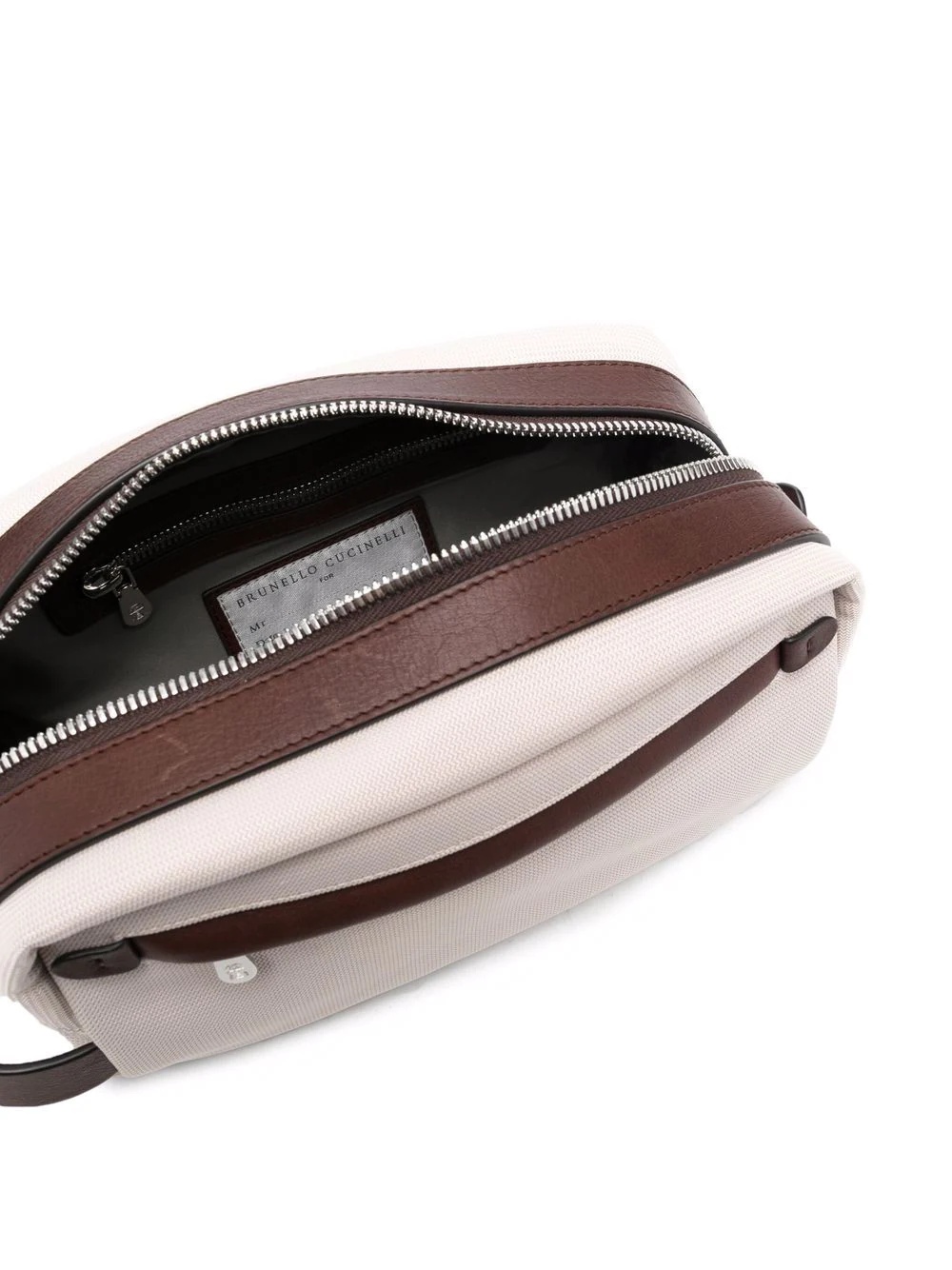 two-tone zipped wash bag - 4