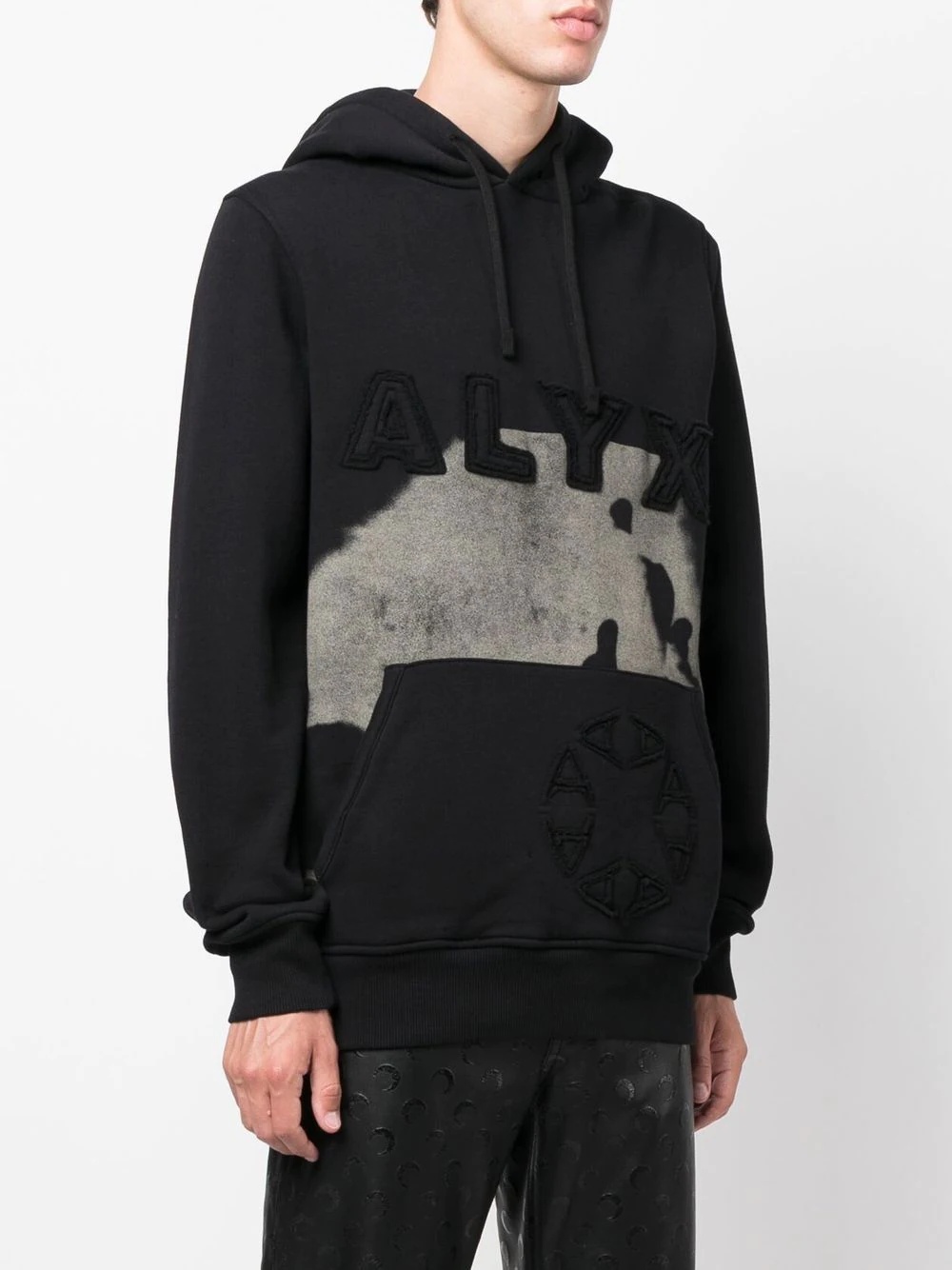 logo-embroidered cow-print hoodie - 4