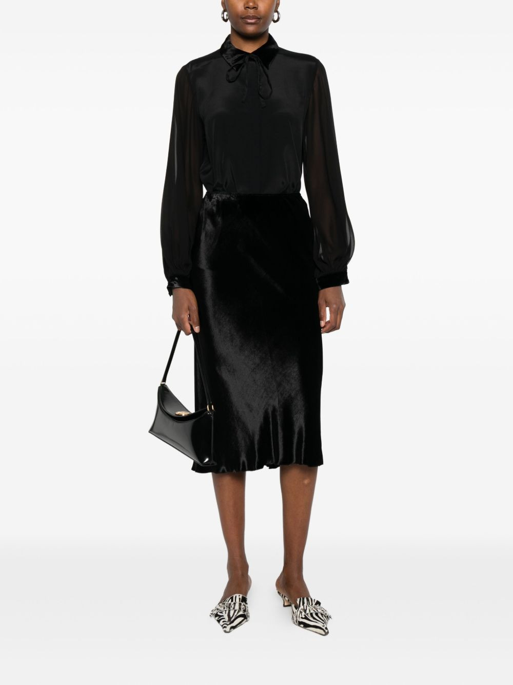bias-cut midi skirt - 2