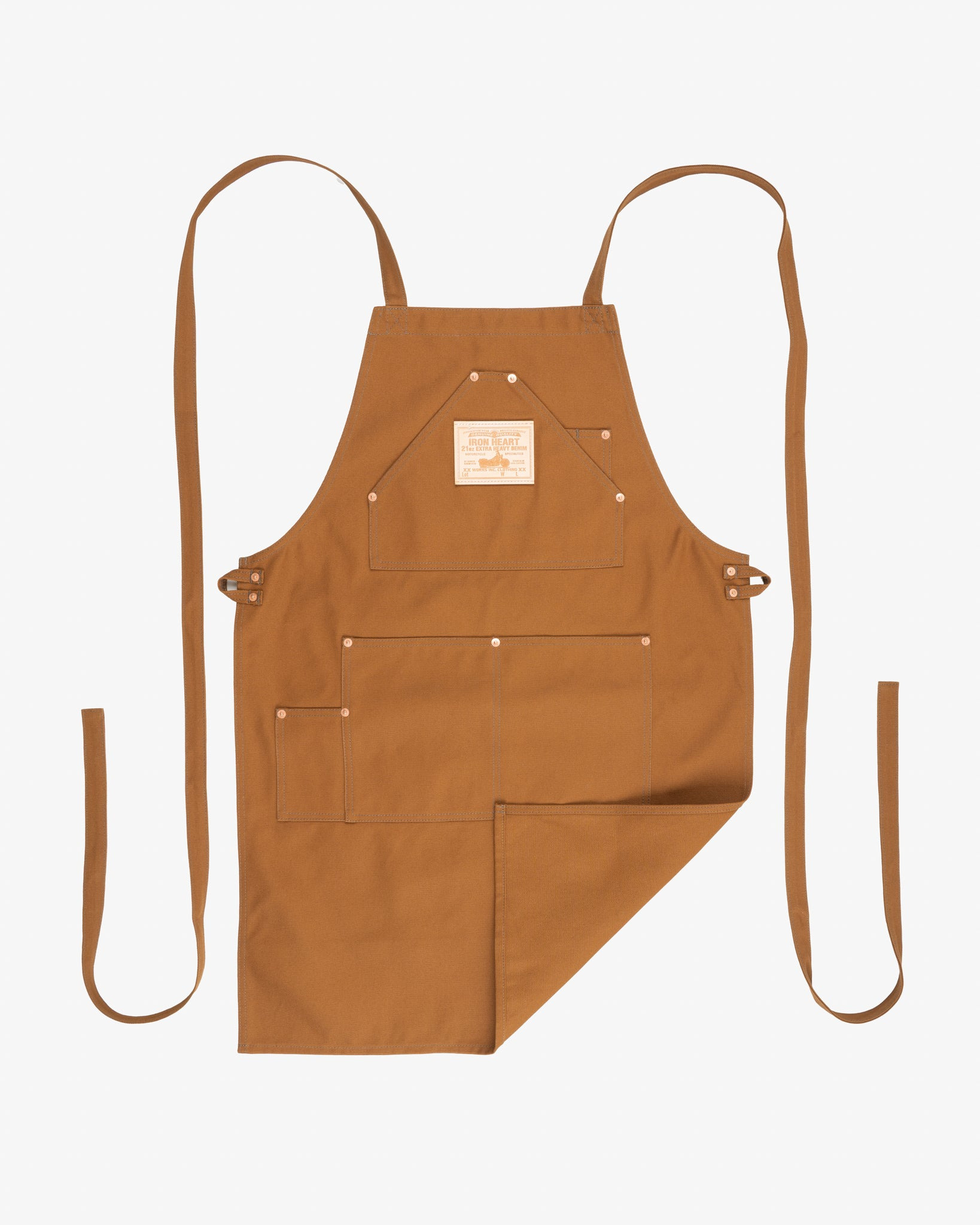 IHG-057-BRN 17oz Cotton Duck Apron - Brown - 5