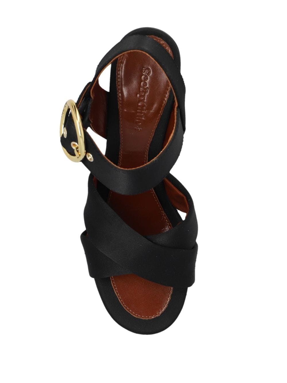 satin 110mm platform sandals - 4
