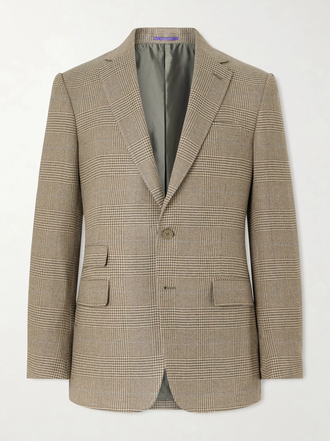 Checked Silk, Wool and Cashmere-Blend Suit Jacket - 1