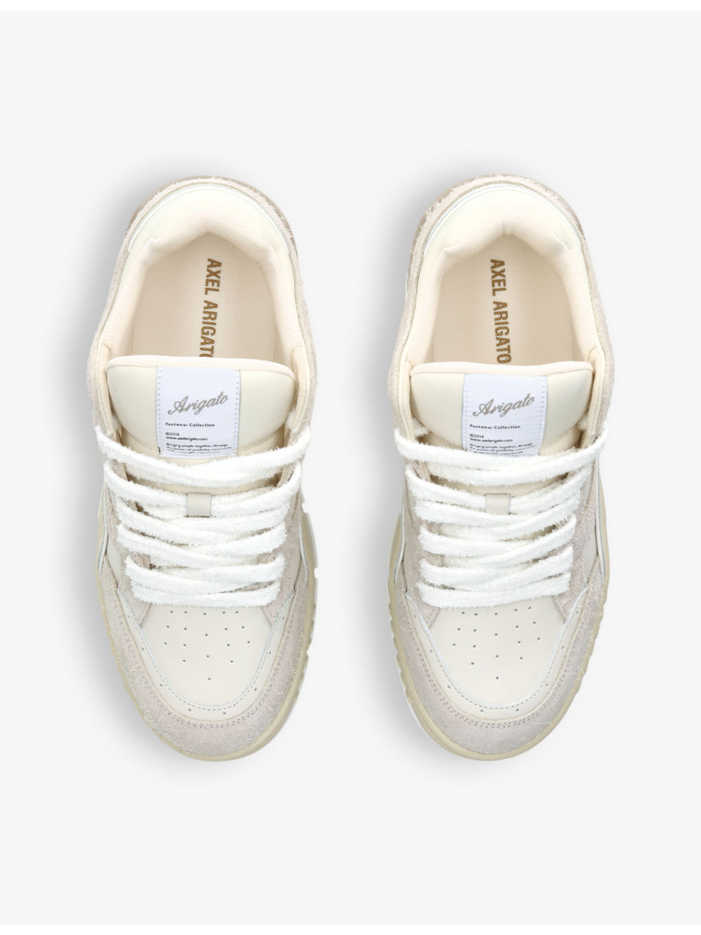 Area Lo brushed-suede and leather low-top trainers - 2