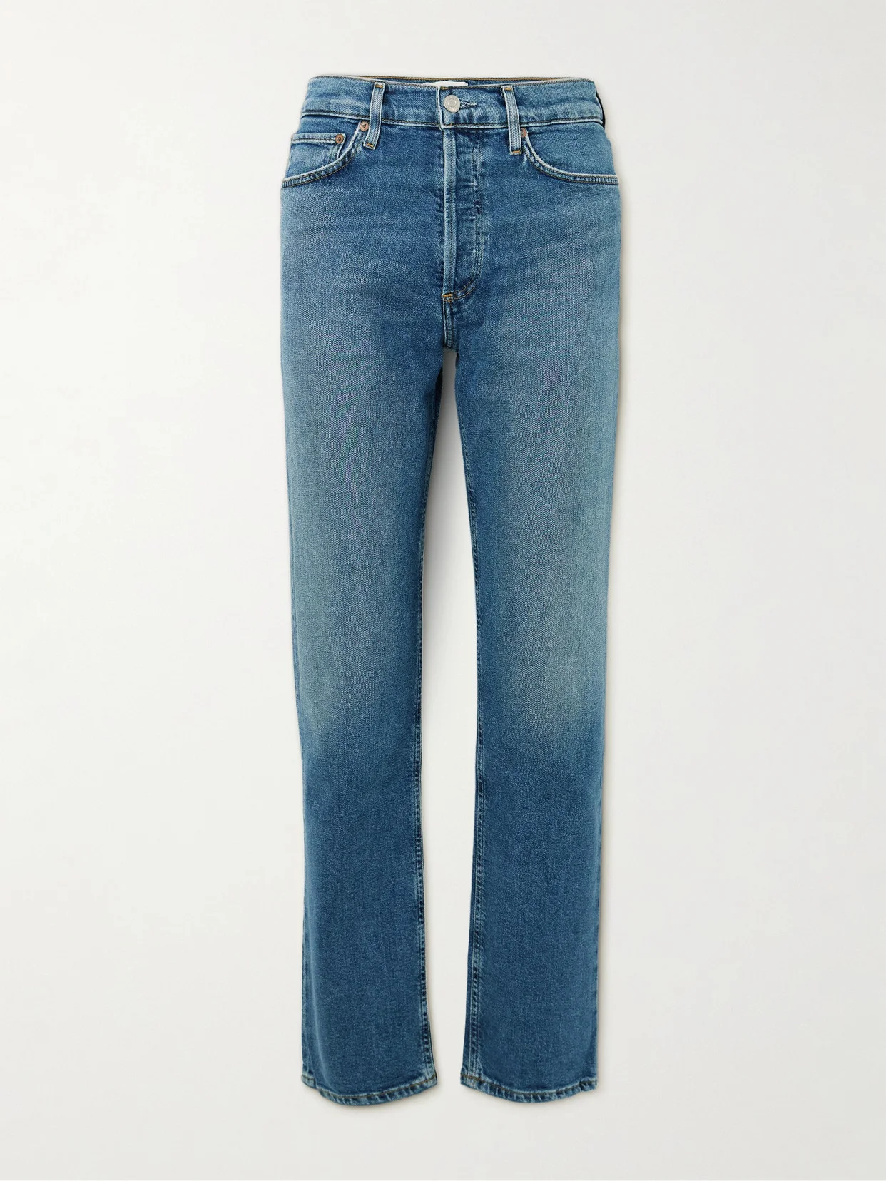 '90s Pinch Waist Long High-rise Straight-leg Jeans - 1