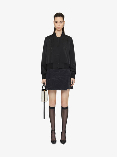 Givenchy VOYOU WRAP SKIRT IN DENIM outlook