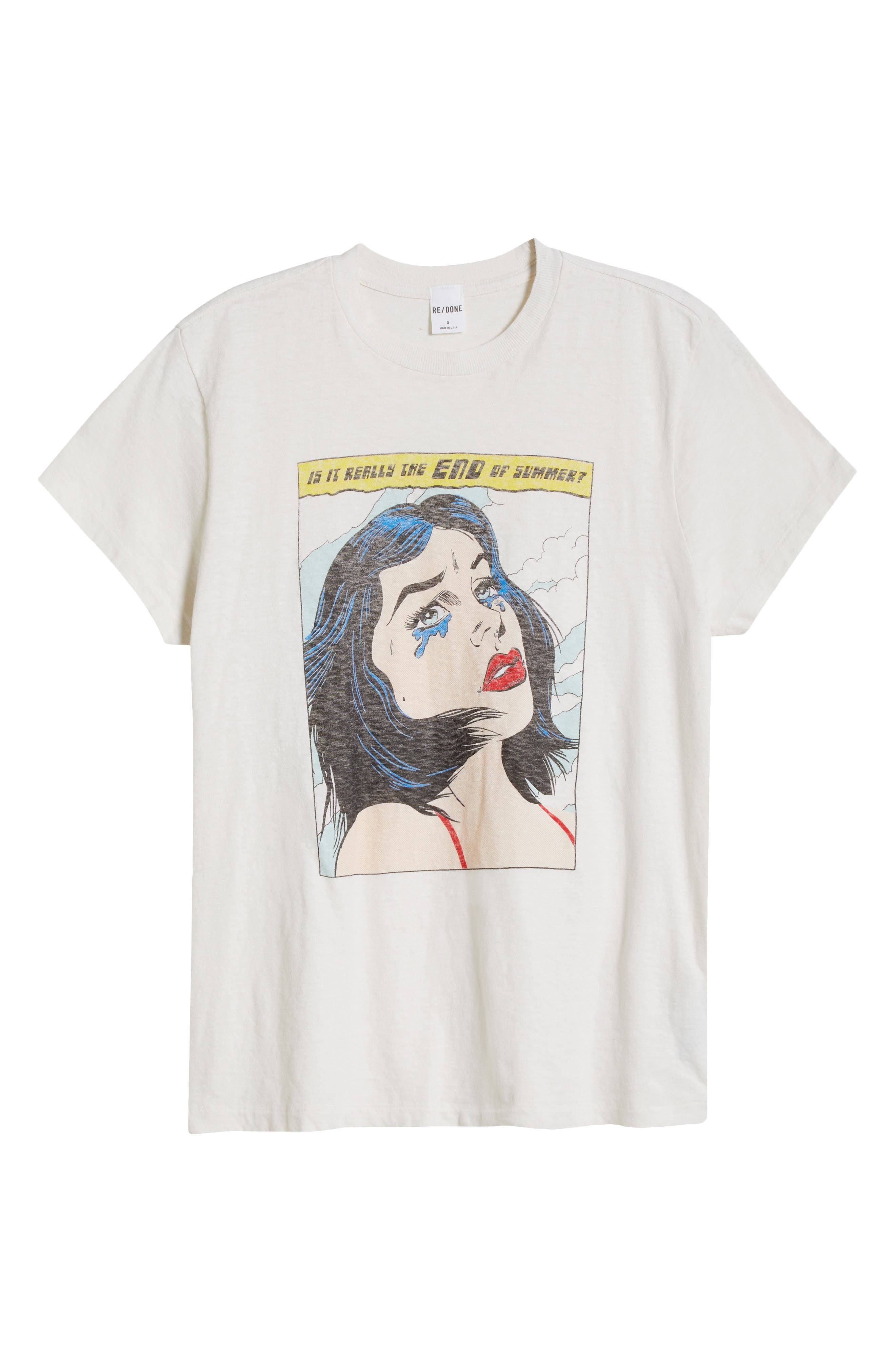 Re/Done '70s Relaxed Cotton Graphic T-Shirt in Vintage White at Nordstrom - 5