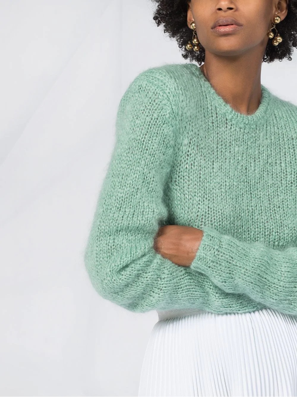 chunky knit mohair-wool blend jumper - 5