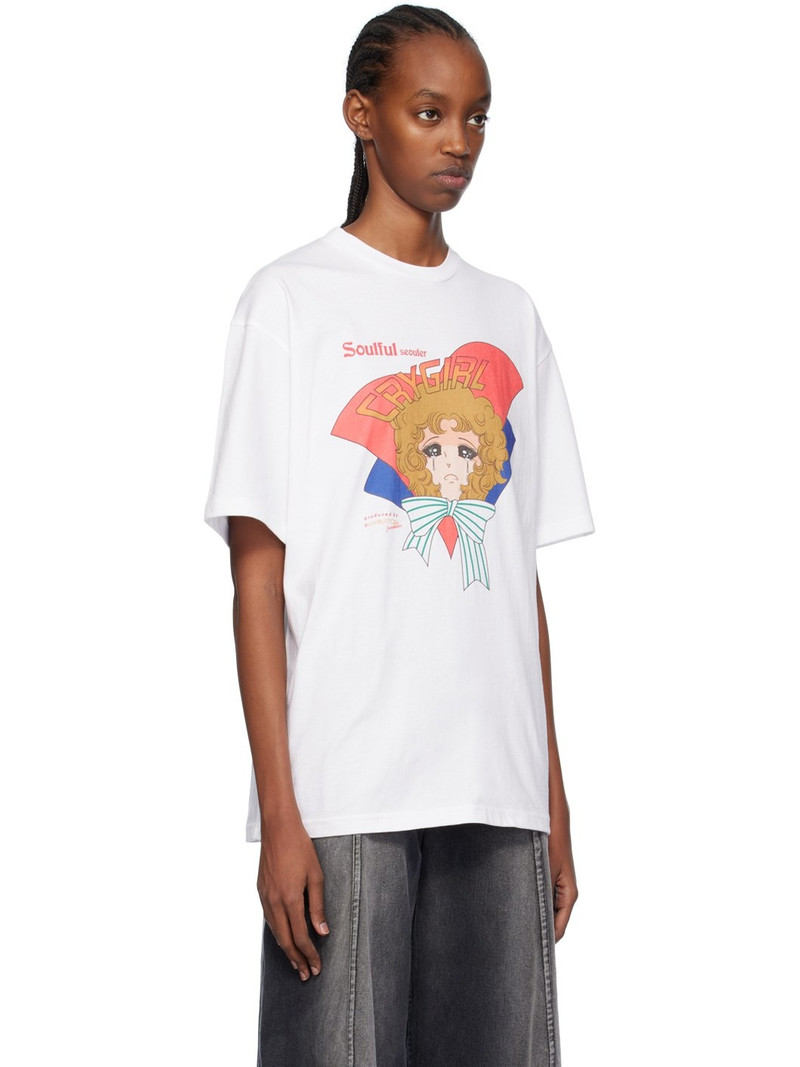 SSENSE Exclusive White Soulful Crying Girl T-Shirt 2