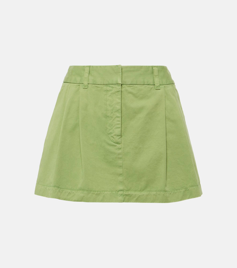 Bubble pleat-detailed cotton skirt - 1