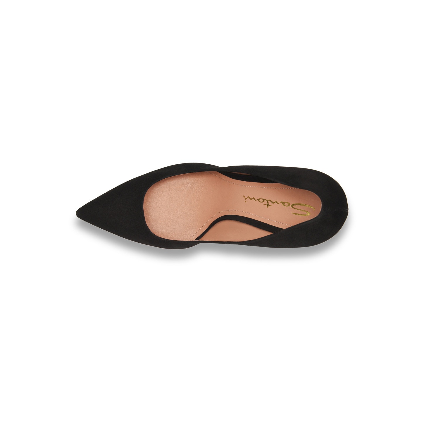 Women's black suede high-heel pump - 4