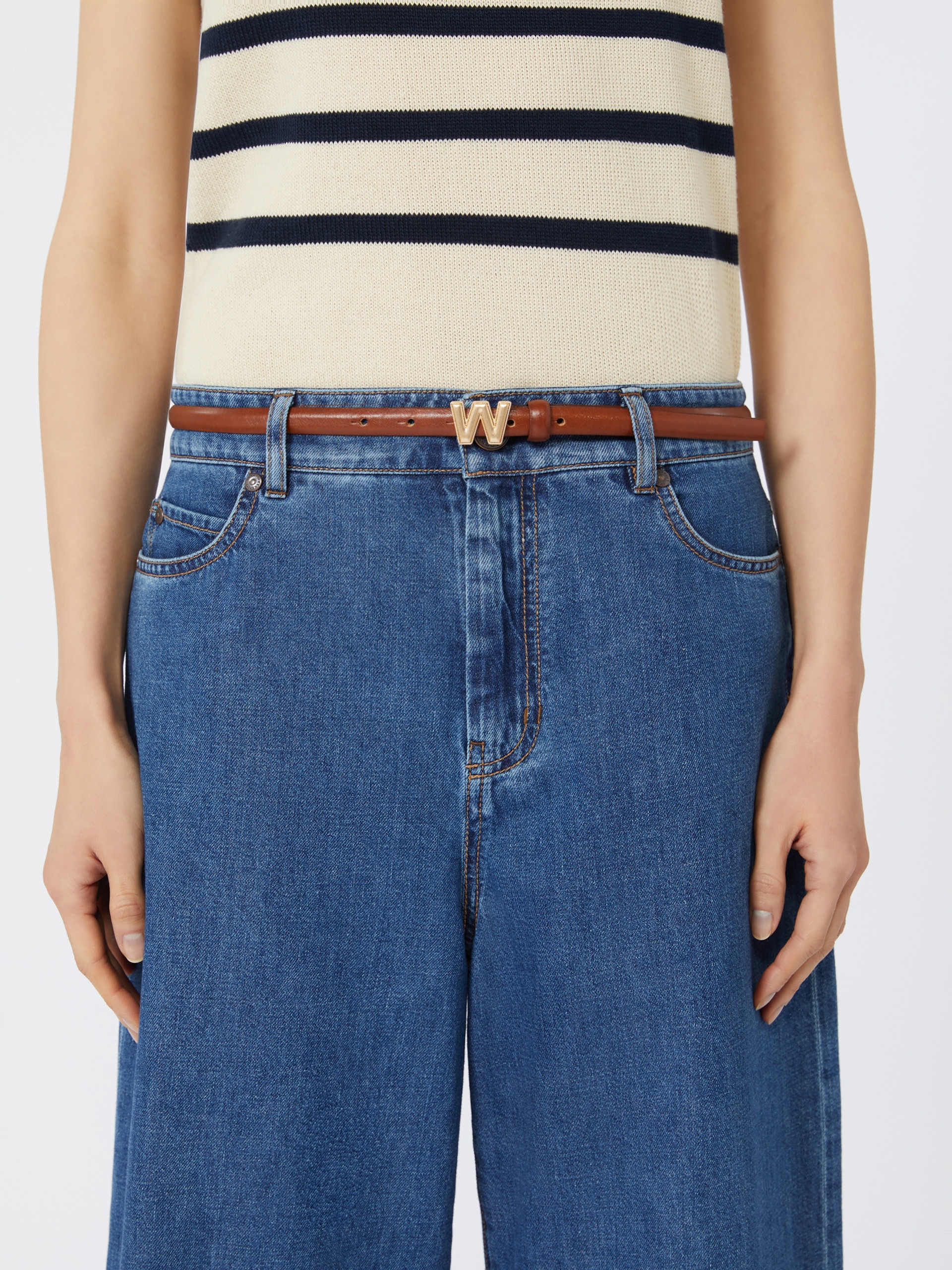 PALUDE Leather belt with branded buckle detail - 3