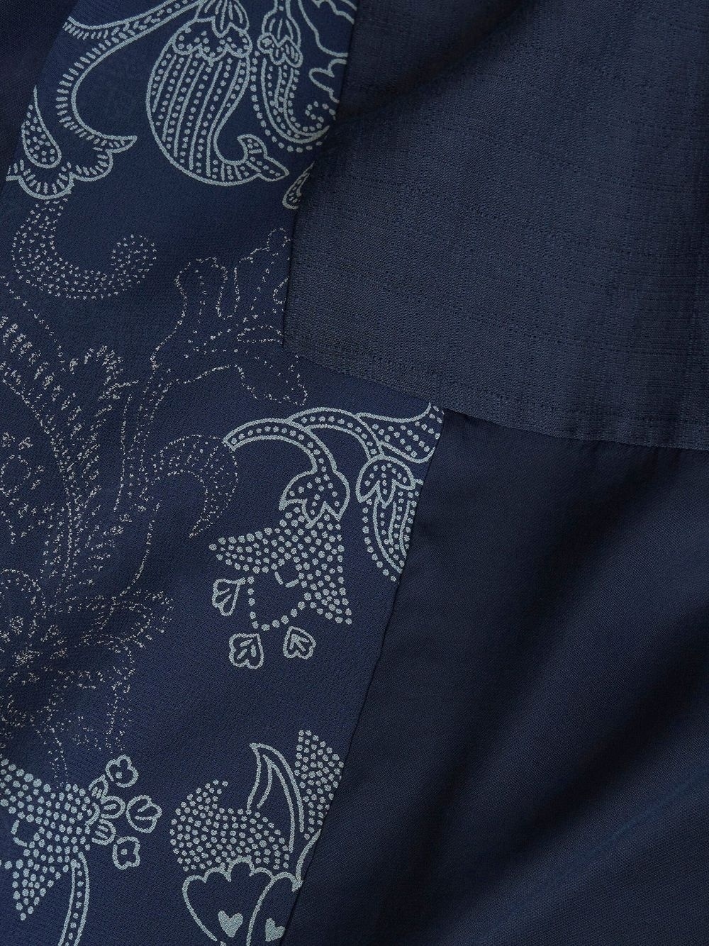floral-print panel detail shirt - 7