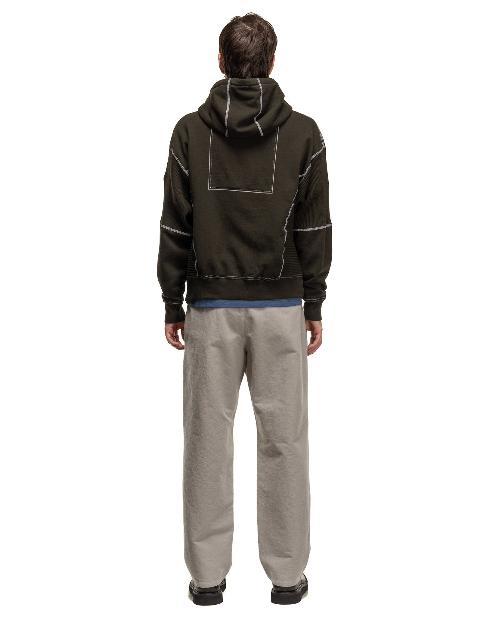 Wide Rib Cut Heavy Hoody Black - 3