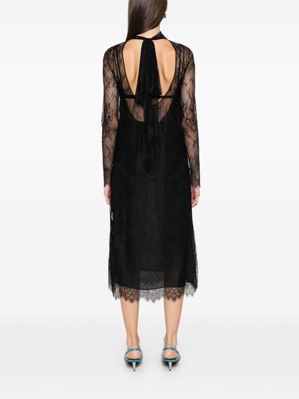 chantilly-lace maxi dress - 4