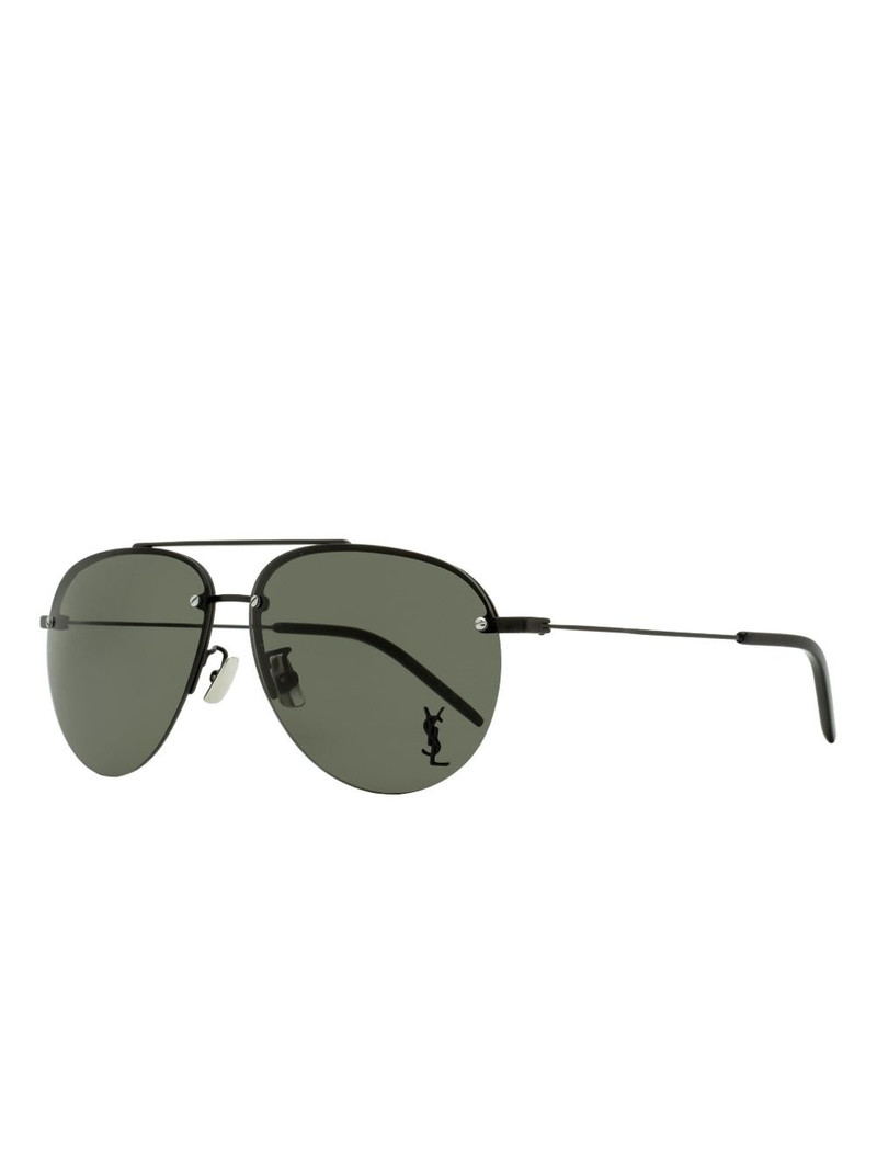 SAINT LAURENT 11/F M Classic rimless pilot-frame sunglasses outlook