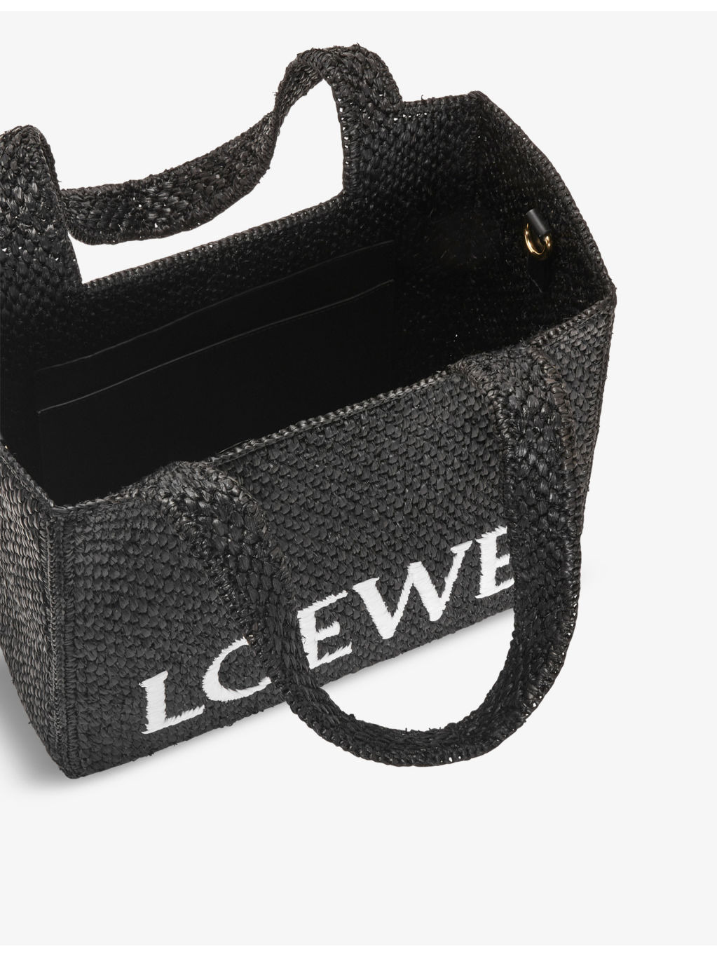 Loewe x Paula's Ibiza medium logo-print raffia-blend top-handle bag - 2