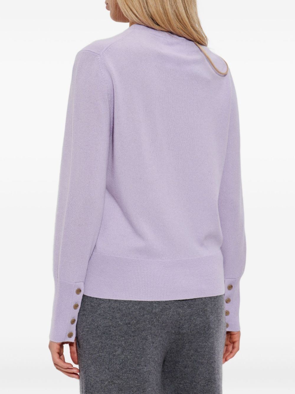 button-cuff cashmere cardigan - 4