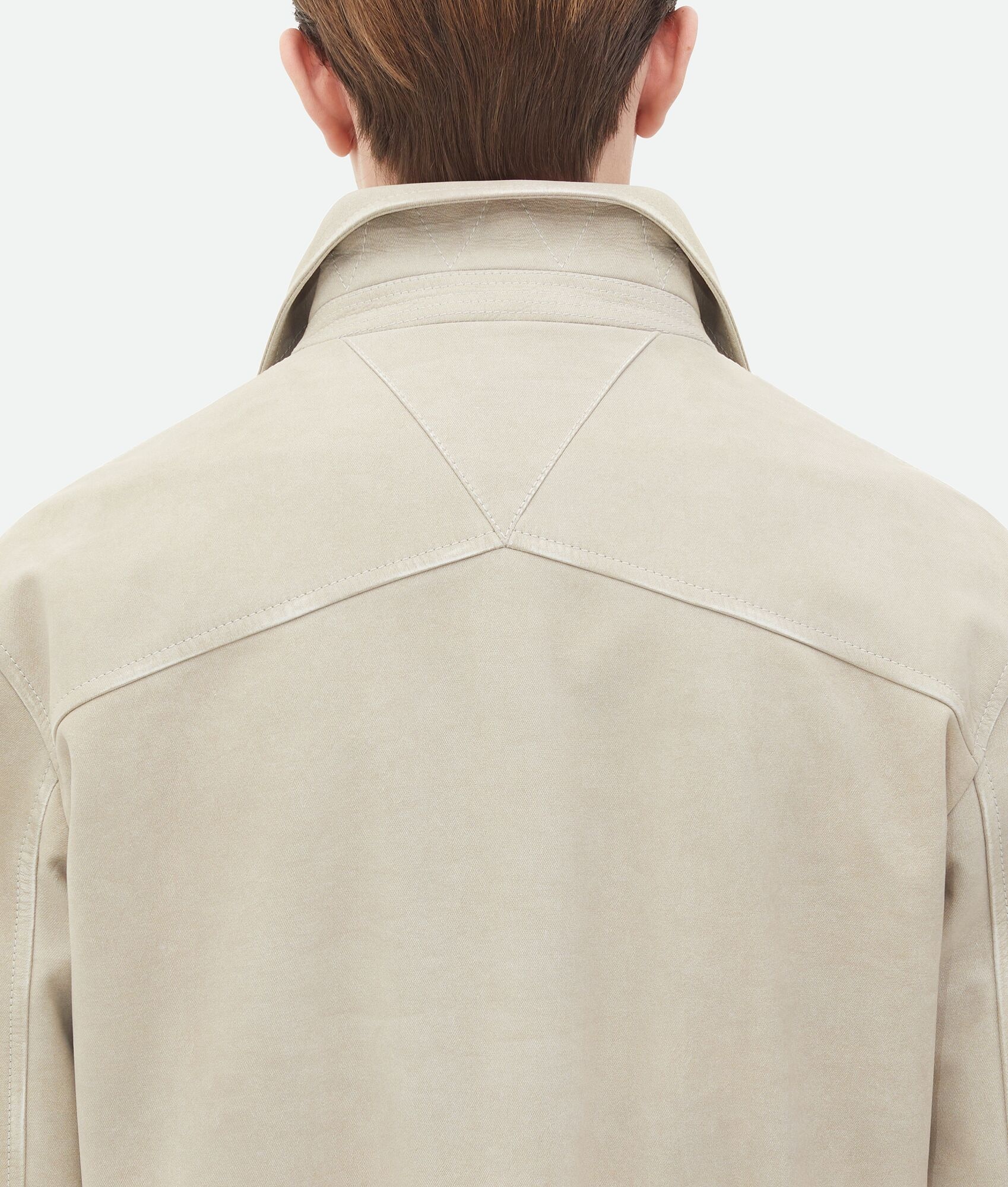 Printed Leather Chino Jacket - 4
