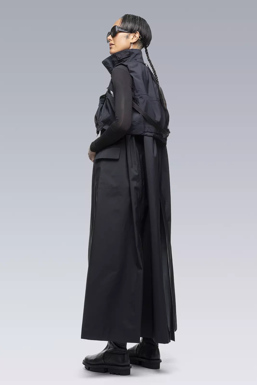 SAC-J6010 sacai / ACRONYM Trench Dress Black