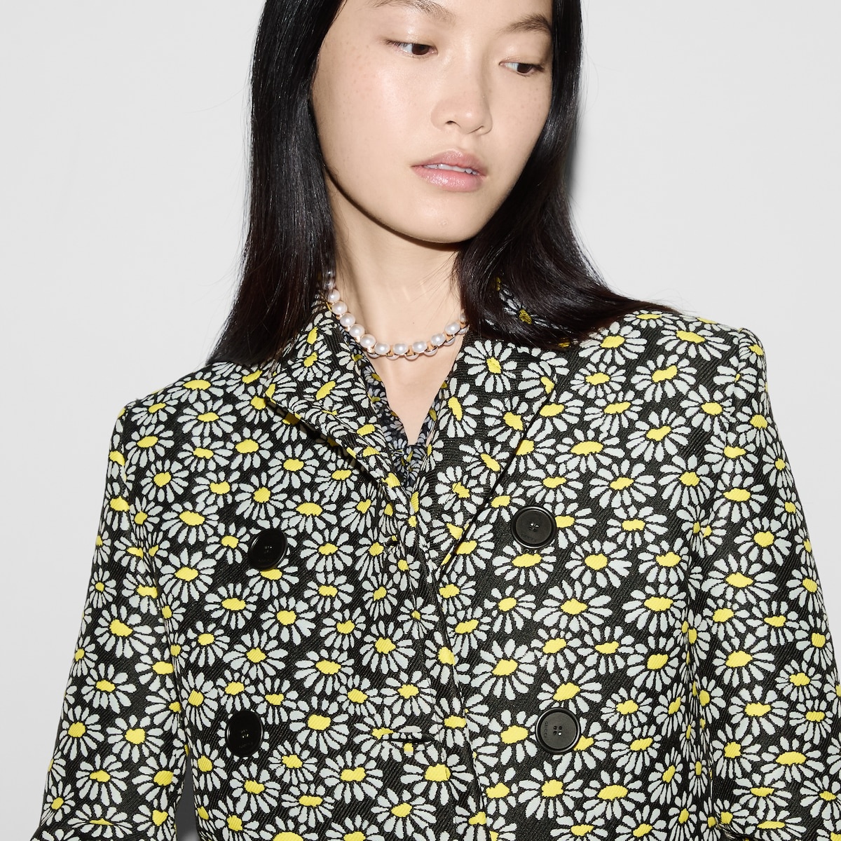 Floral crêpe jacquard jacket - 5
