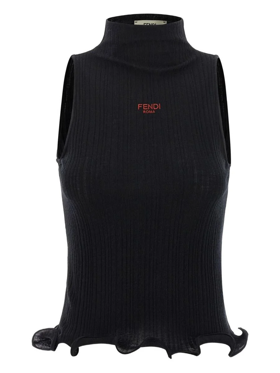 Fendi Wool Turtle-Neck Top - 1