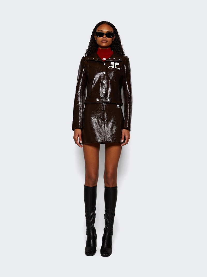 courrèges Reedition Vinyl Jacket Chocolate outlook