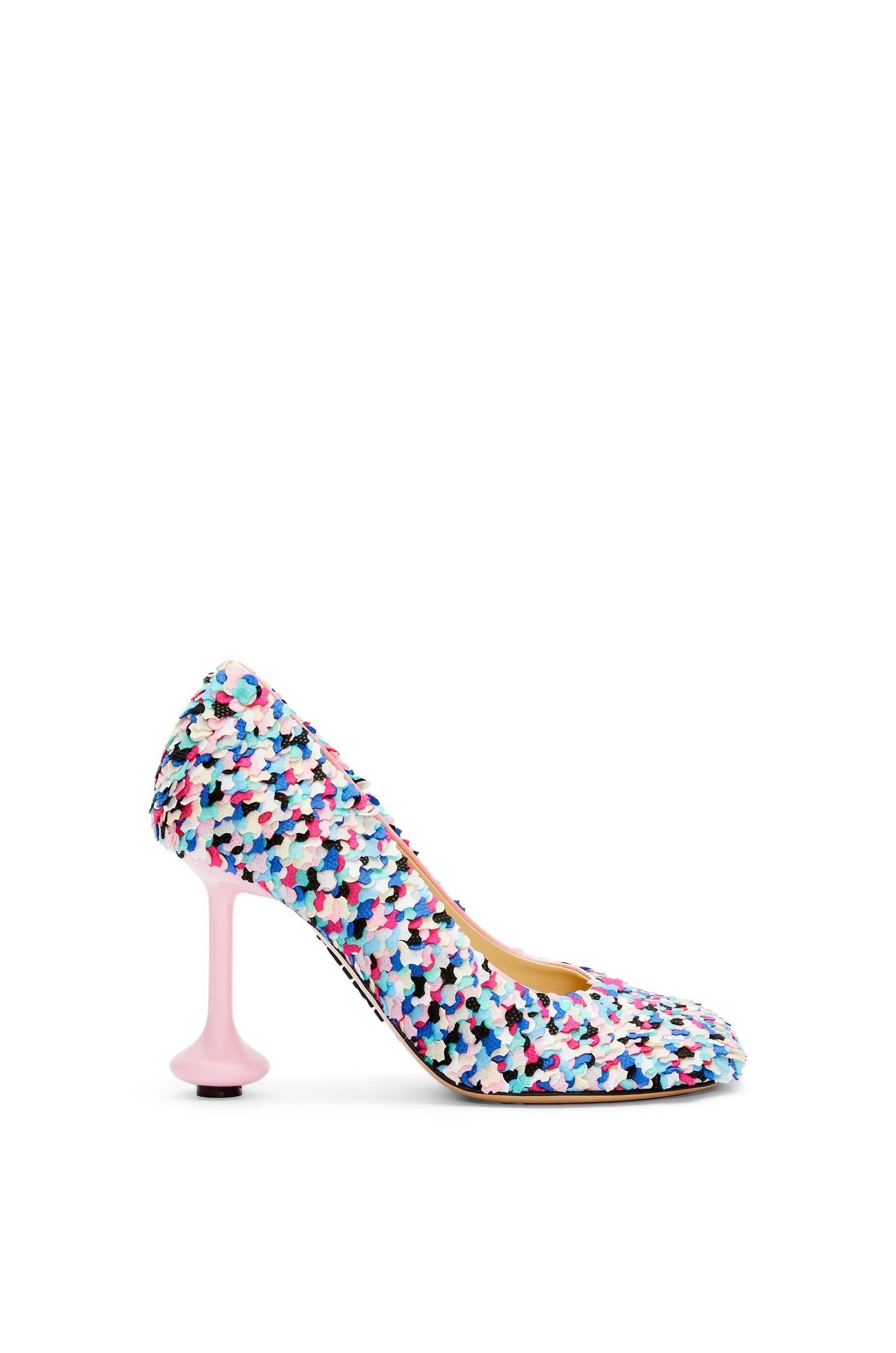 Loewe Toy pump in embroidered satin | REVERSIBLE