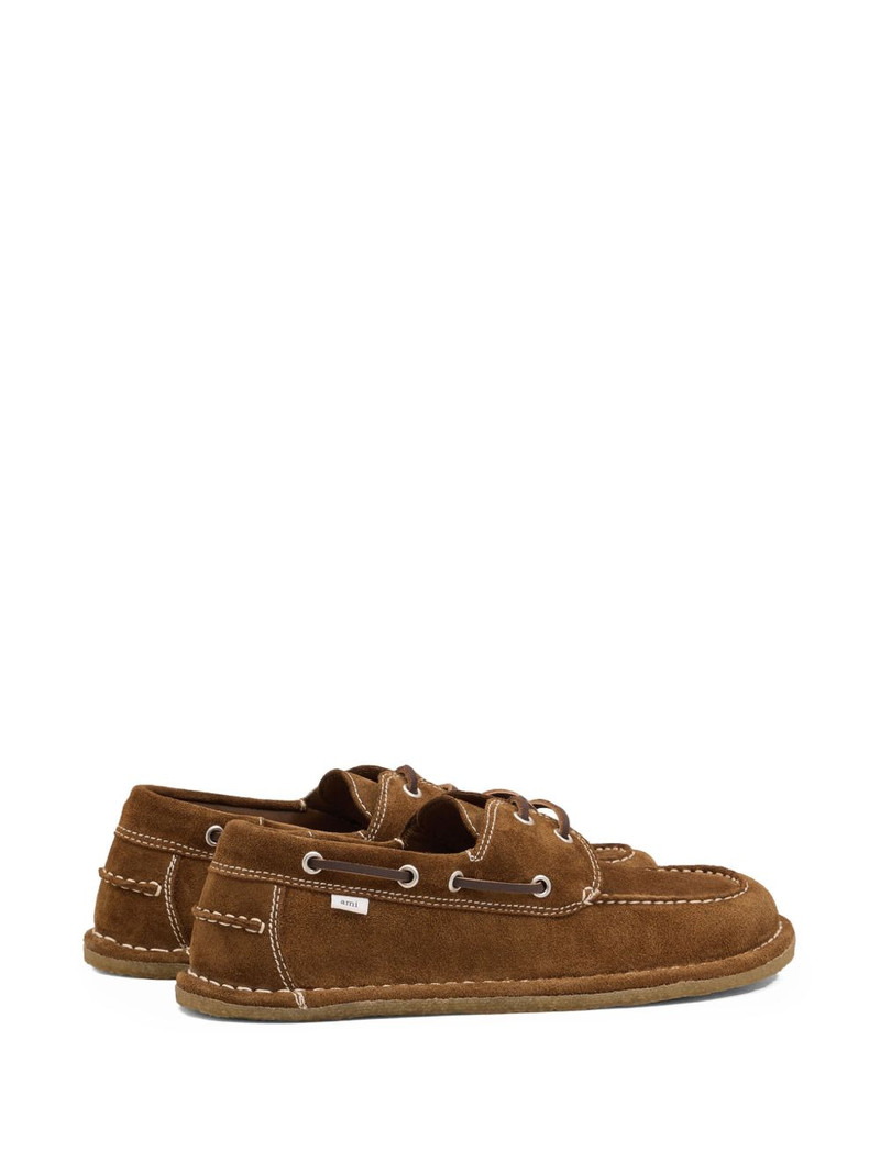suede lace-up boat shoes 3
