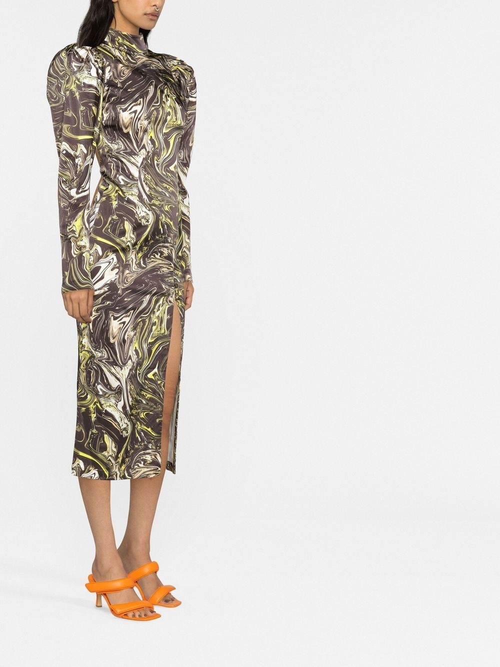 abstract print dress - 4