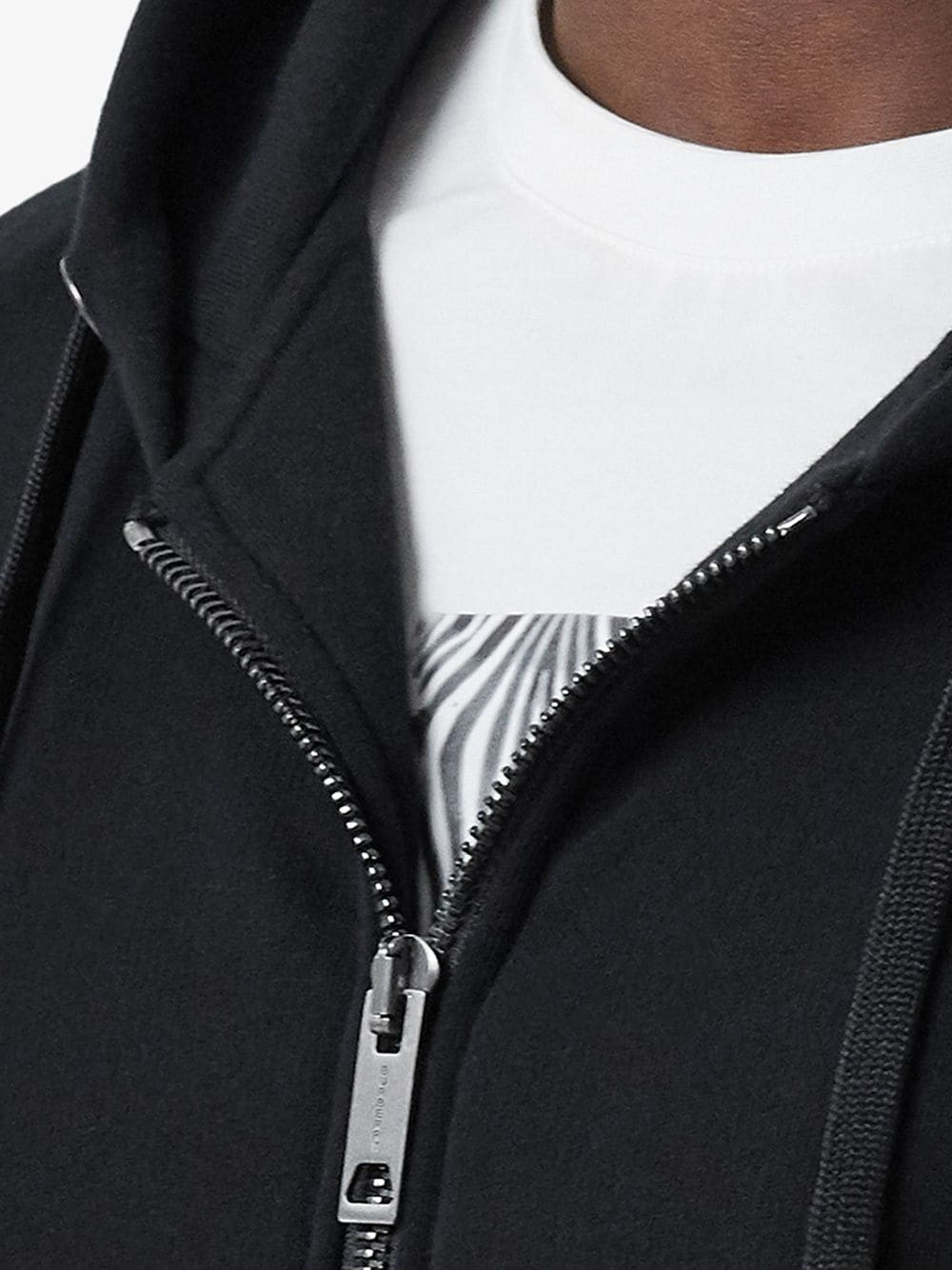 logo-tape zip-up hoodie - 5