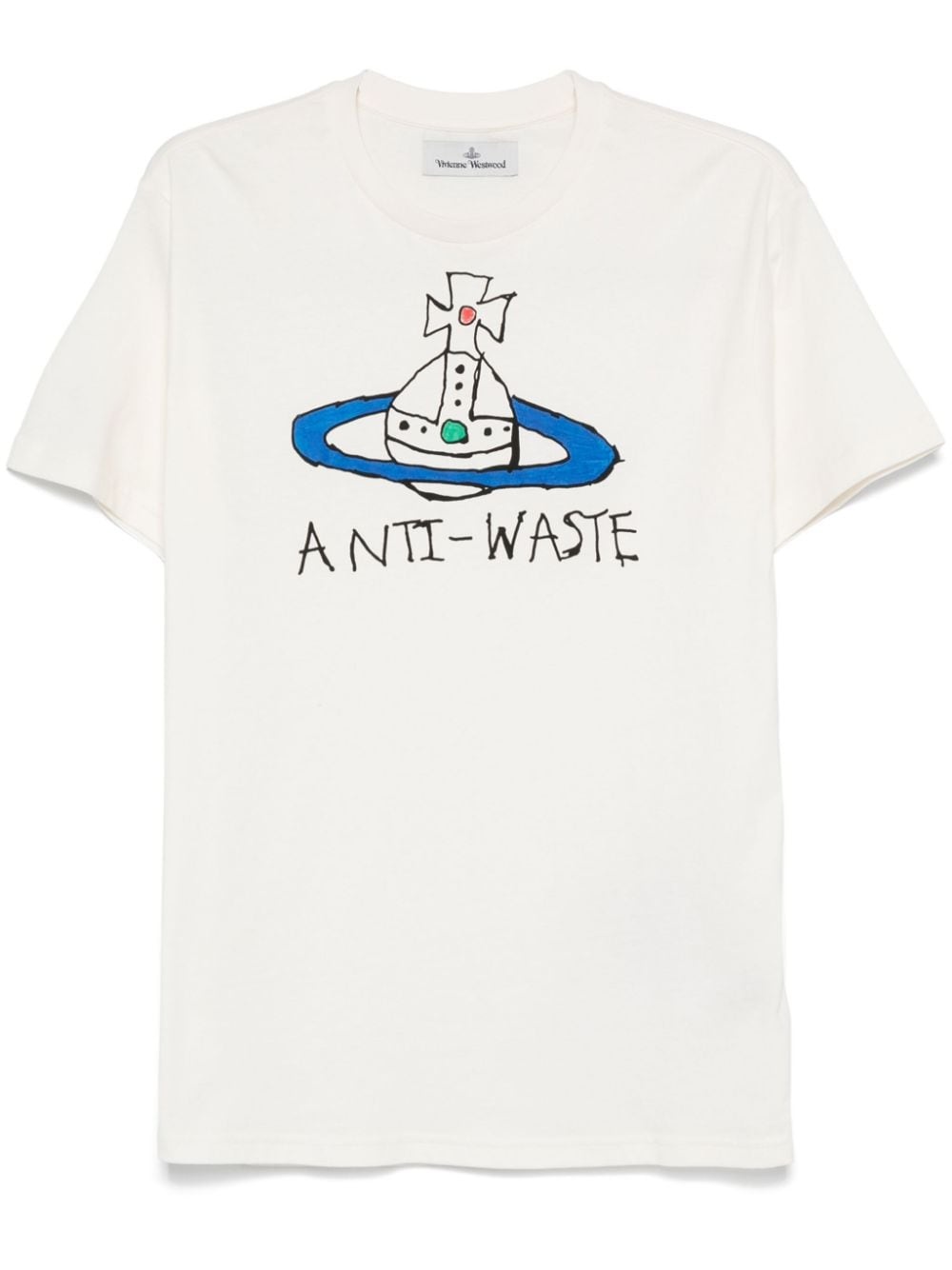【VIVIENNE WESTWOOD】Antiwaste T-Shirt Cream Vivienne Westwood Off-White 'Anti-Waste' Classic T-Shirt