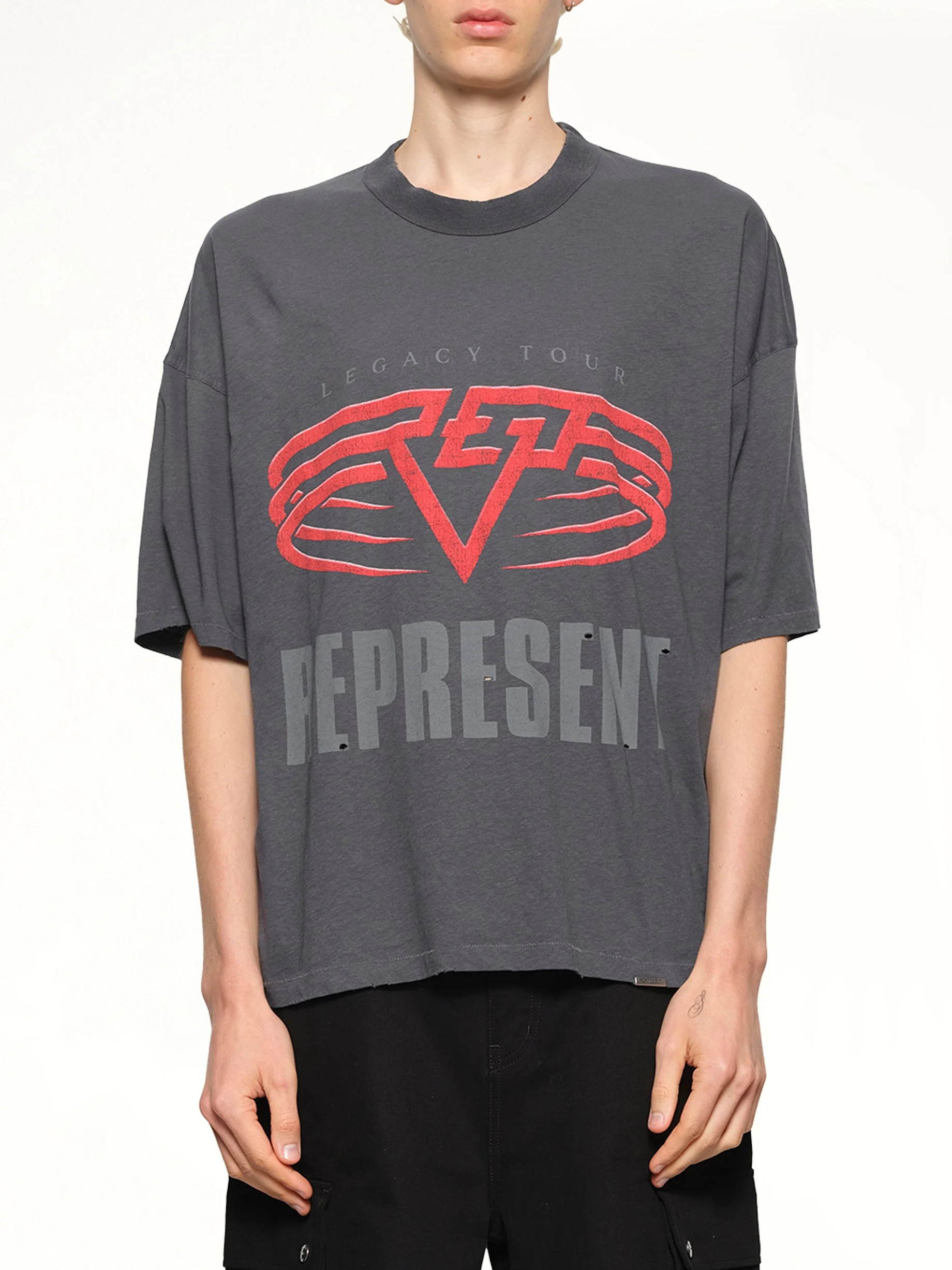 Reversible Living Legacy Falcon T-Shirt in Sun Fade Grey - 1