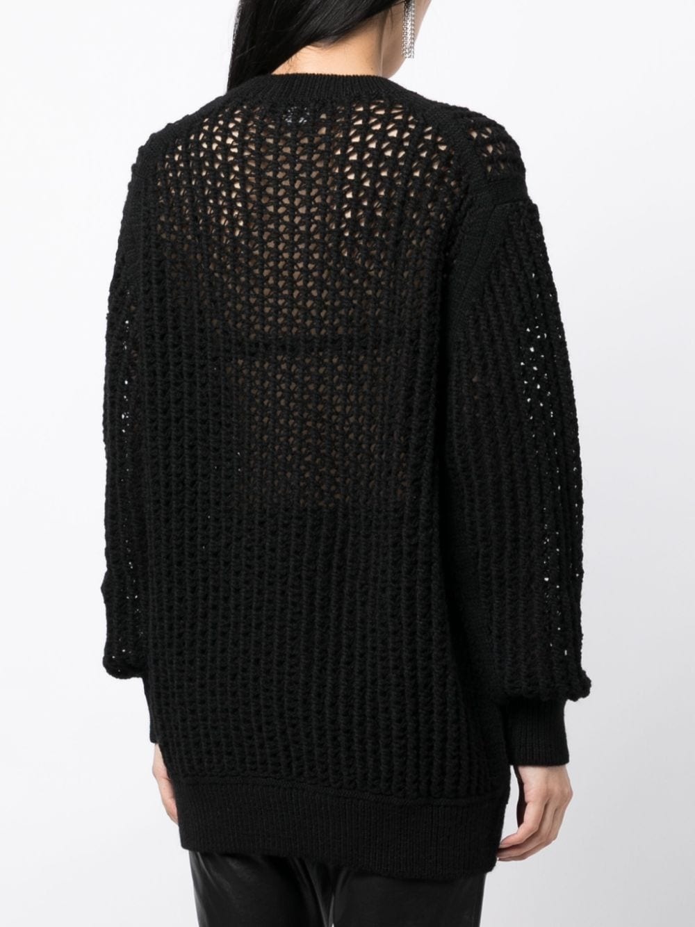 open-knit wool jumper - 4