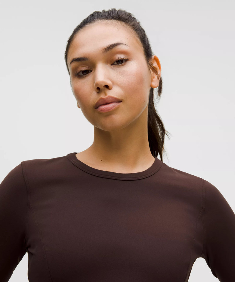 Cropped Nulu Twist-Hem Long-Sleeve Shirt 4