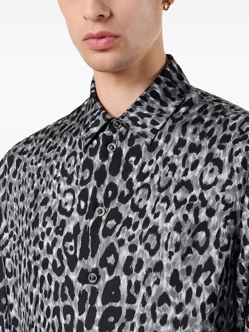 leopard-print silk shirt - 5