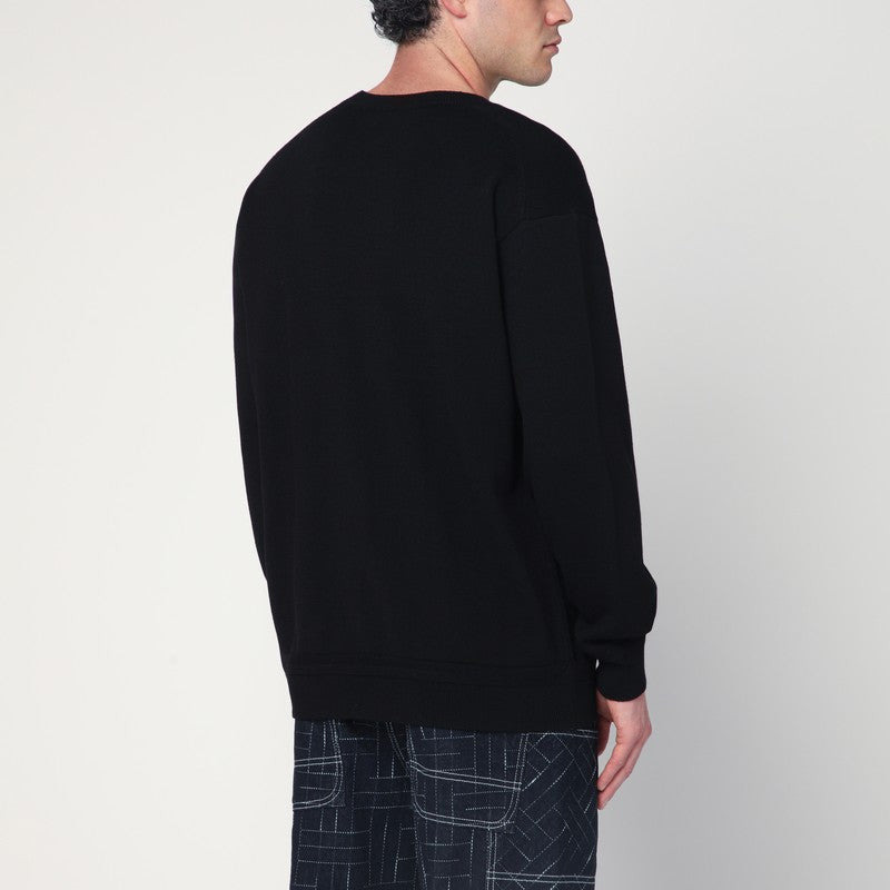 Kenzo Black Wool Crew Neck Sweater Men - 2
