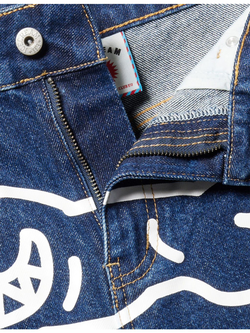 Running Dog Straight-Leg Denim Jeans - 6