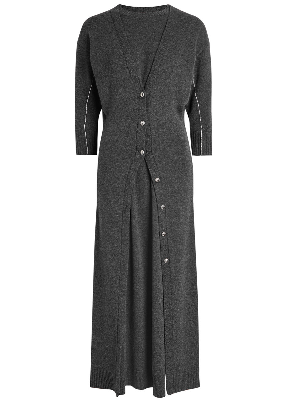 Rabanne Wool and Cashmere-blend Midi Jumper Dress - 1