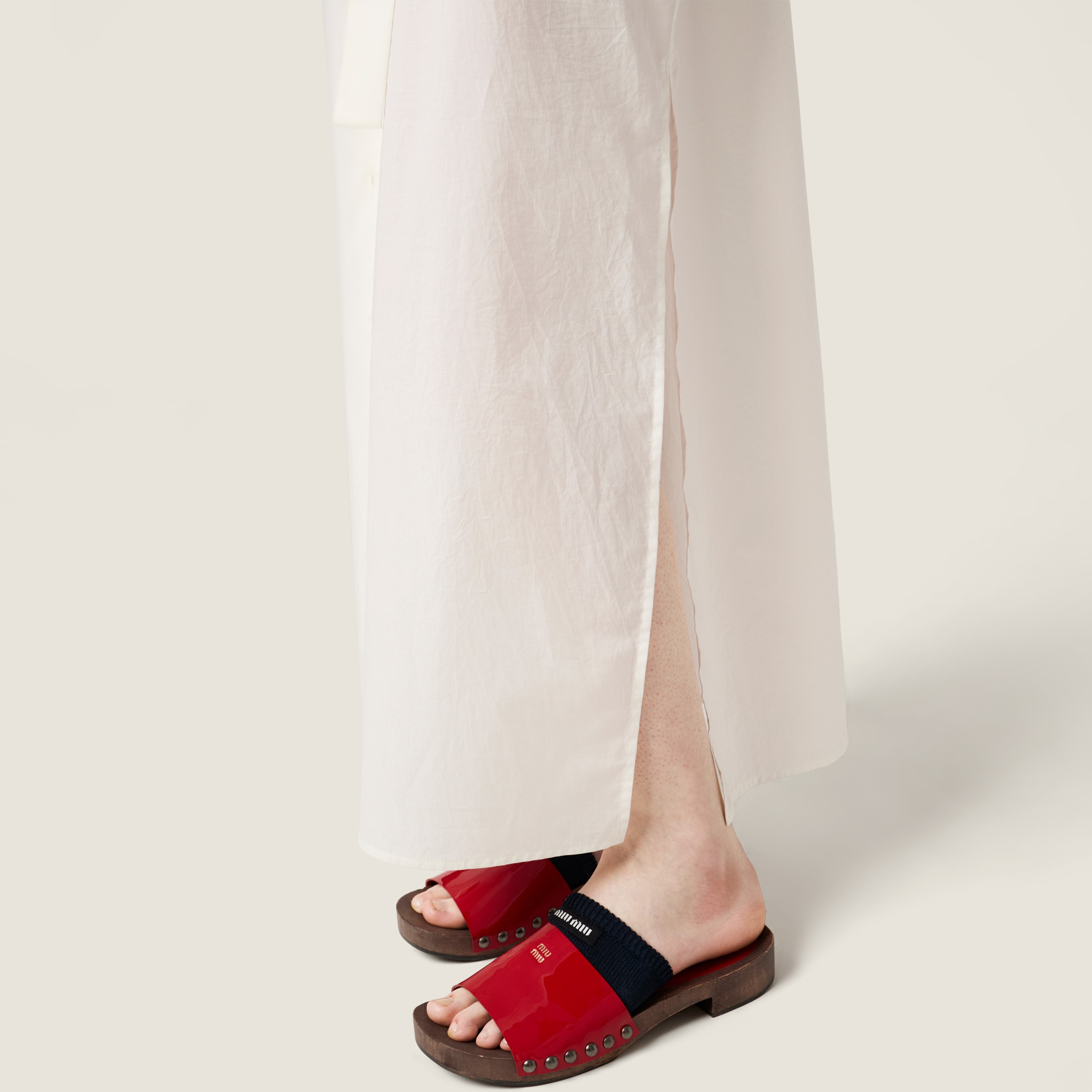 Embroidered batiste maxi-dress - 5