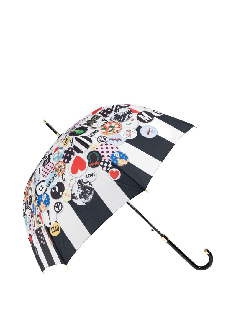 Moschino striped patterned umbrella outlook