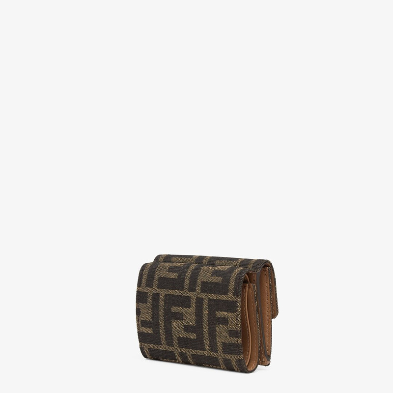 FENDI Brown fabric wallet outlook