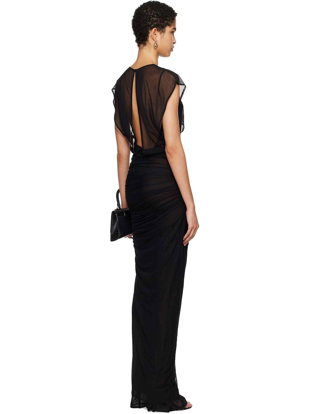 Black 'The Jean Paul Gaultier Flocked' Maxi Dress - 3