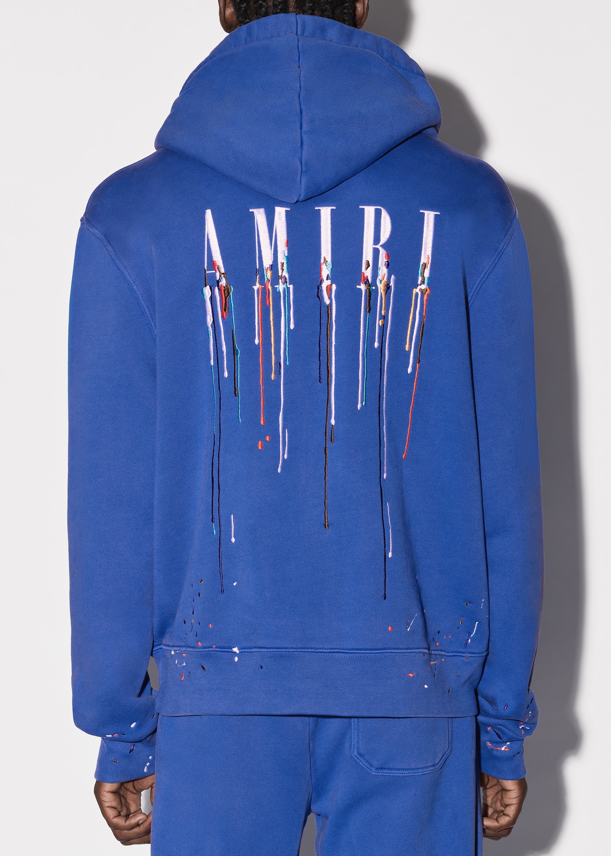 EMBROIDERED PAINT DRIP CORE LOGO HOODIE - 7