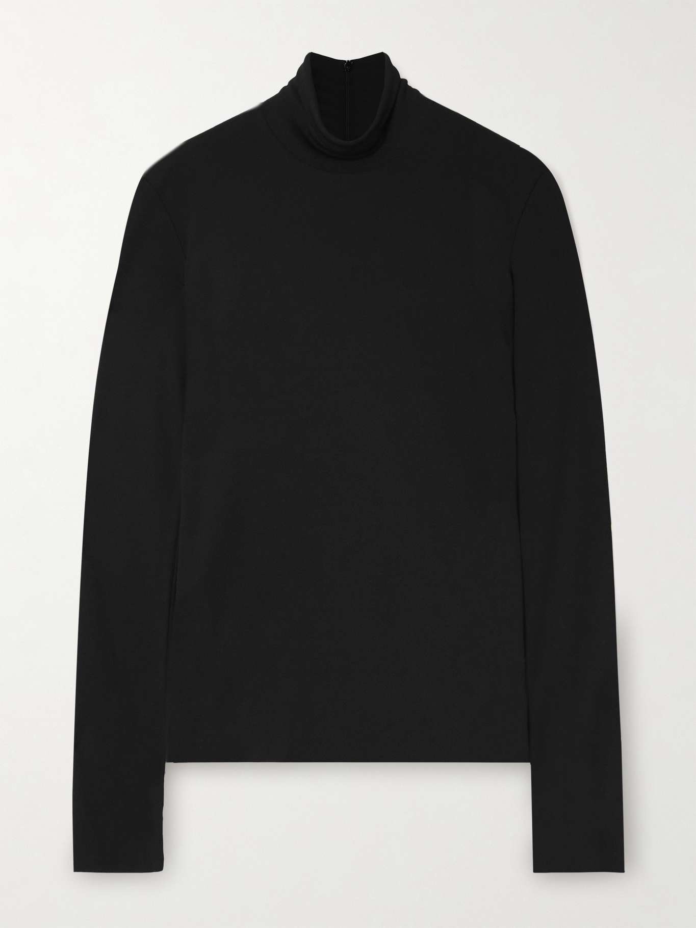 Crepe turtleneck top - 1