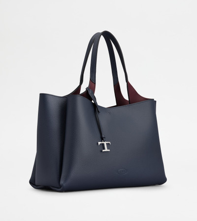 Tod's TOD'S BAG IN LEATHER MEDIUM - BLUE, BURGUNDY outlook